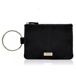 CAROLINA HERRERA Wristlet Ring Bag Black Velvet Good Girl